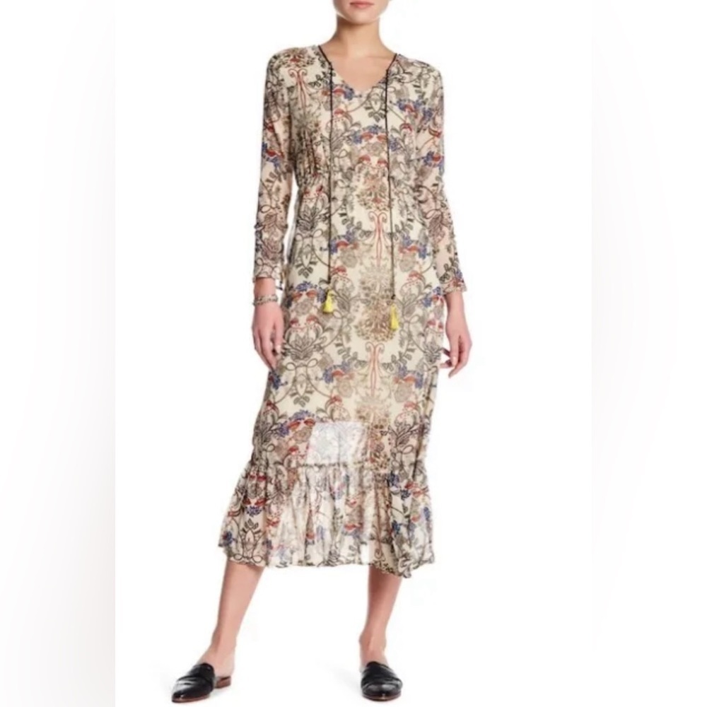 Fraiche by J for Nordstrom Bell Sleeve Floral Dress
